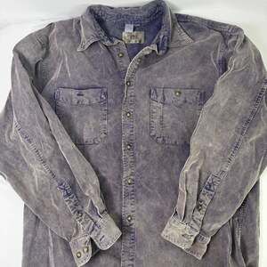 The Territory Ahead Men's Corduroy Pinstripe Button Down Shirt - Faded Purple, L